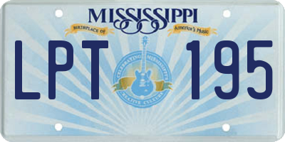 MS license plate LPT195