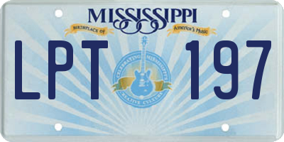 MS license plate LPT197