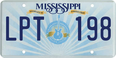 MS license plate LPT198