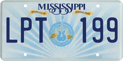 MS license plate LPT199