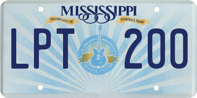 MS license plate LPT200