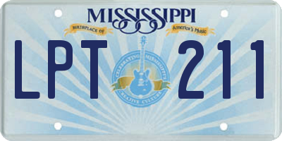MS license plate LPT211