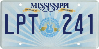 MS license plate LPT241