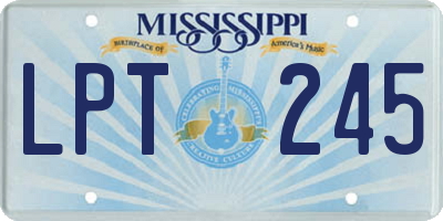 MS license plate LPT245