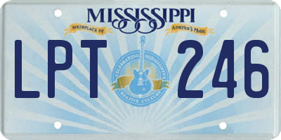 MS license plate LPT246