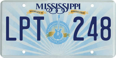 MS license plate LPT248