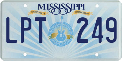 MS license plate LPT249