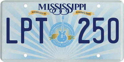 MS license plate LPT250