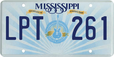 MS license plate LPT261