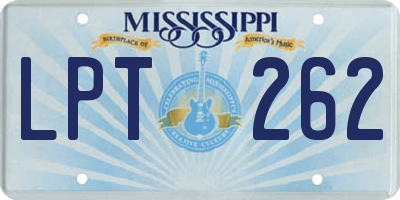 MS license plate LPT262