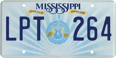 MS license plate LPT264