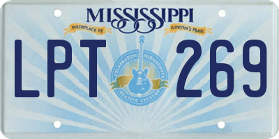 MS license plate LPT269