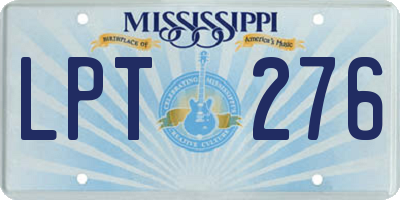 MS license plate LPT276