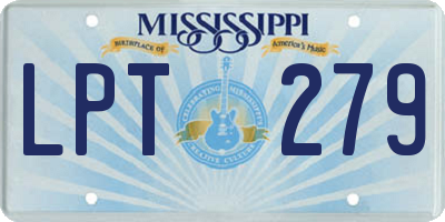 MS license plate LPT279