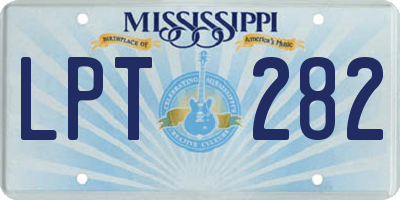 MS license plate LPT282