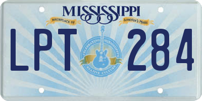 MS license plate LPT284