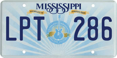 MS license plate LPT286
