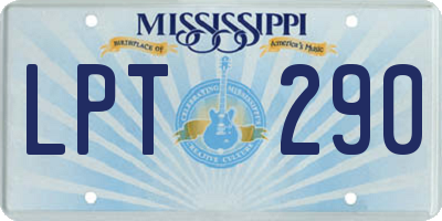 MS license plate LPT290