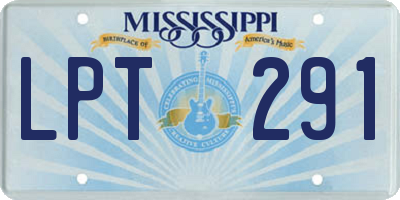 MS license plate LPT291
