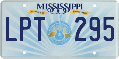 MS license plate LPT295