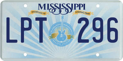 MS license plate LPT296