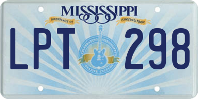 MS license plate LPT298