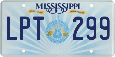 MS license plate LPT299