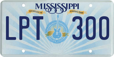 MS license plate LPT300