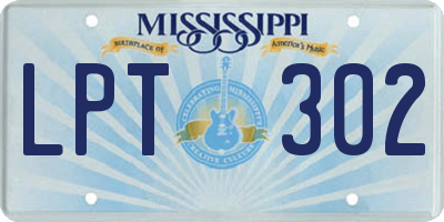 MS license plate LPT302