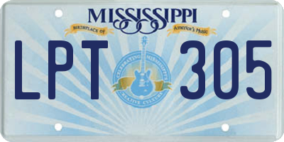 MS license plate LPT305