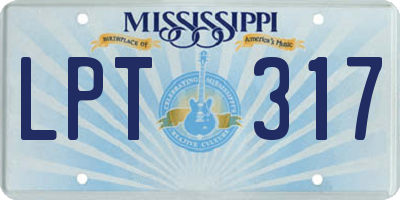 MS license plate LPT317