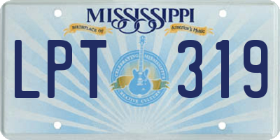 MS license plate LPT319