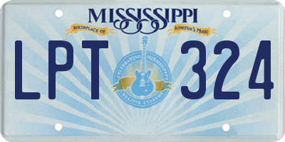 MS license plate LPT324