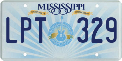MS license plate LPT329