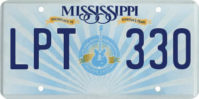 MS license plate LPT330