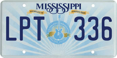 MS license plate LPT336