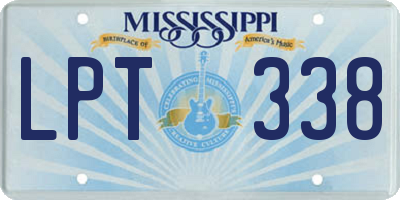 MS license plate LPT338