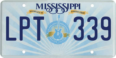 MS license plate LPT339