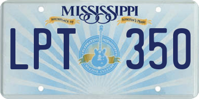 MS license plate LPT350