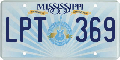 MS license plate LPT369