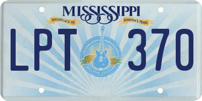 MS license plate LPT370