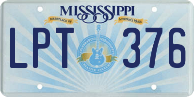 MS license plate LPT376