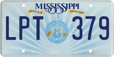 MS license plate LPT379