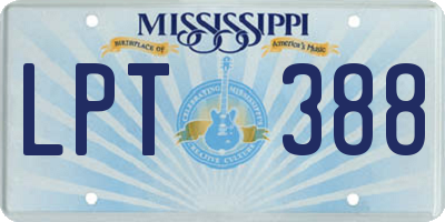 MS license plate LPT388