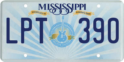 MS license plate LPT390