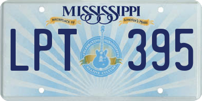 MS license plate LPT395