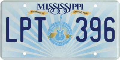MS license plate LPT396