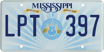 MS license plate LPT397