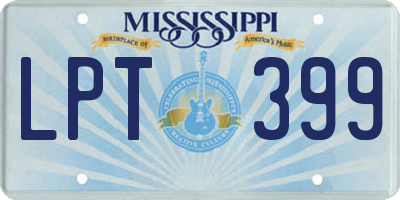 MS license plate LPT399