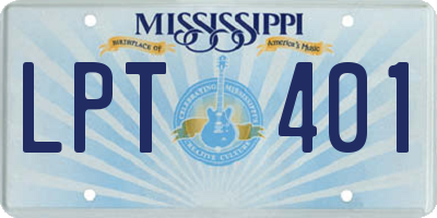 MS license plate LPT401